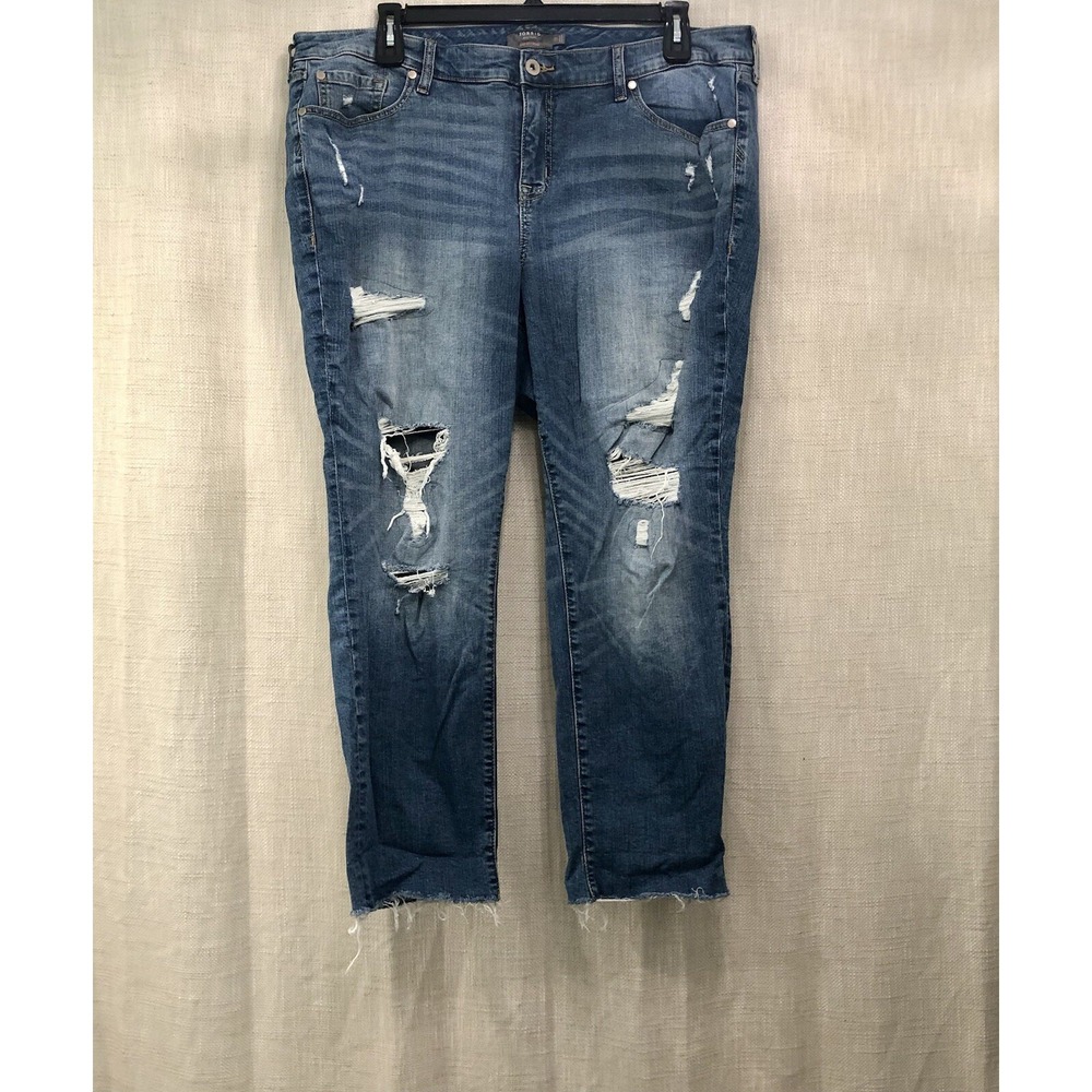 Torrid Vintage Stretch Crop Boyfriend Women's Jeans Size 20